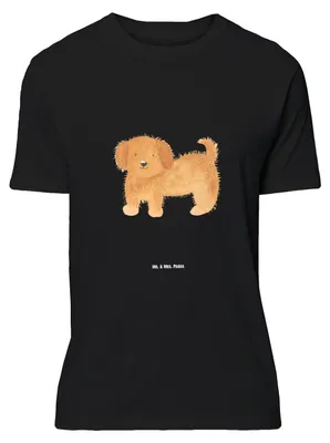 Produktbild von Mr. & Mrs. Panda T-Shirt Hund Flauschig - Schwarz - Geschenk, Oversize Shirt, Hundeliebe, Hunde, Niedlich, Tshirt, Große Größen, Süß, Sprüche, Lustiges