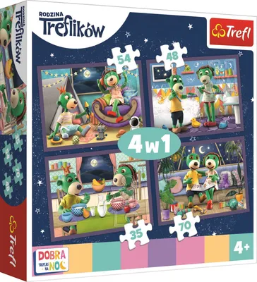 Produktbild von Trefl - Puzzle 4in1 Trefls - 1-39 dielov