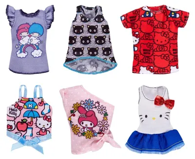 Image de Mattel Barbie Fashions Haut Hello Kitty Haut épaules nues rose