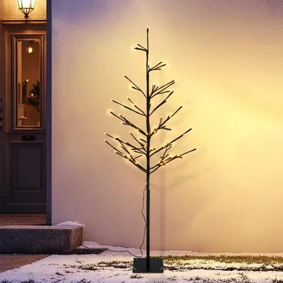 Image de 2.03 LED Baum mit 80 gold LED - ca. 120 cm - Intérieur / extérieur avec filet
