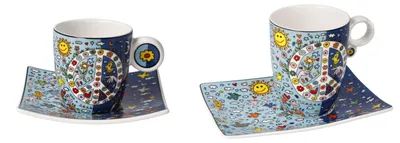 Produktbild von James Rizzi Espressotasse & Künstlerbecher Give Peace a Chance Pop Art Goebel