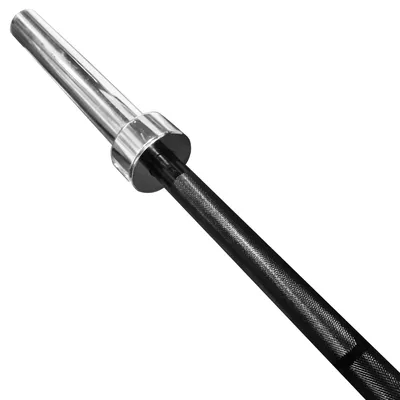 Produktbild von Olympische Langhantel, Schwarz - 182,9 cm Länge - 30 mm Durchmesser, Griff - Legierter Stahl