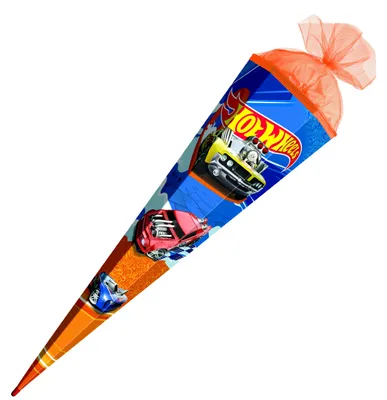 Produktbild von Roth Hot Wheels Schultüte 85 cm eckig Tüllverschluss