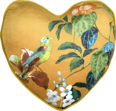 Produktbild von Herzförmiges Kissen mit Blattmotiv