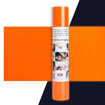 Productafbeelding van Textilplotfolie - Flexfolie voor stoffen - Fluorescerend neonoranje - 30,5 x 275 cm