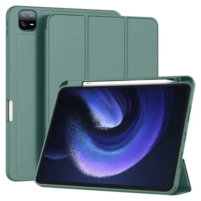 Produktbild von Techsuit Flex Trifold Tablet-Hülle mit Pencil-Halter für Xiaomi Pad 6/Pad 6 Pro - Grün