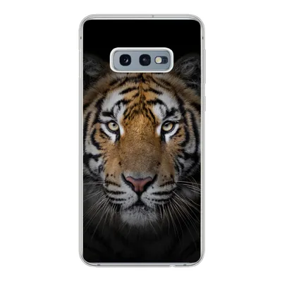 Produktbild von MuchoWow® Handyhülle Schutzhülle Hülle für Samsung Galaxy S10e Tiger - Wildtiere - Porträt - Schwarz - Tiere Silikon Softcase Handy Hülle - Handy