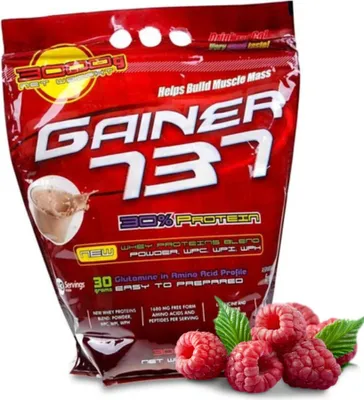 Produktbild von GAINER 737 Neu Wey Protein Complex Mass Glutamin Muskelaufbau Himbeere 3kg