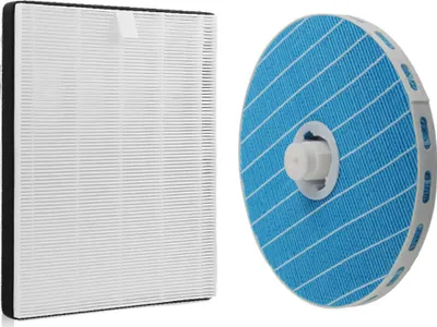 Produktbild von Trade-Shop 2in1 Luftreinigerfilter-Set (HEPA-Filter + Befeuchtungselement) für Philips HU5930/10, HU5931/11 ersetzt FY1114/10 FY5156/10