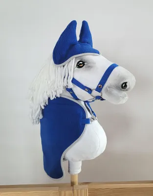 Immagine prodotto di Hobby Horse A4 Set: Coperta + cappelli da mosca - blu fiordaliso