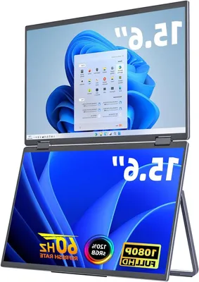 Image de Écran d'extension pour ordinateur portable - Moniteur portable - Écran supplémentaire pour ordinateur portable - Écran Full HD - Moniteur USB-C