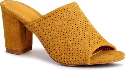 Produktbild von topschuhe24 1831 Damen Sandaletten Pantoletten Pumps, Farbe:Gelb, Größe:38 EU