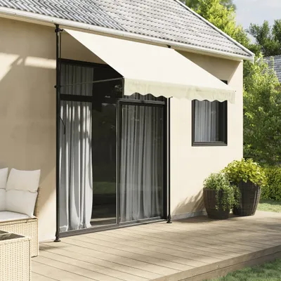Obrázek produktu pro Maison Exclusive - Markýza zatahovací krémová 200x115 cm látka a ocel