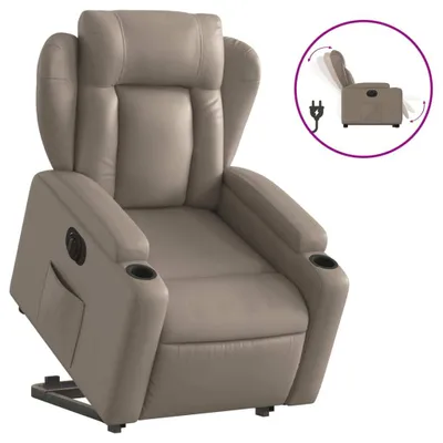 Image de vidaXL Fauteuil relax avec releveur électrique Cappuccino similicuir