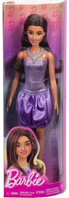 Image de Poupée barbie fashionistas - robe violet - mattel - hyt92