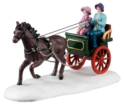 Productafbeelding van Winter Carriage Ride 15x8x10 cm Kersthuisje LEMAX