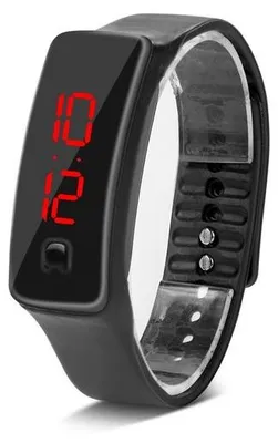 Productafbeelding van Siliconen polshorloge - Digitaal sporthorloge - Elektronisch display - Verwisselbaar - Geschikt voor mannen en vrouwen - LED-verlichting - Siliconen band