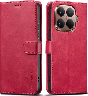 Image de Etui pour Xiaomi 15T Pro étui en cuir avec fermeture magnétique et support, étui de protection Rose chaud