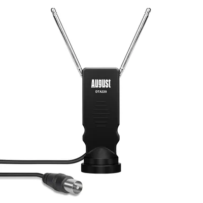 Image de Antenne TV portable DTA220 DVB-T/DVB-T2 HD H.265 UHF avec ventouse - August DTA220