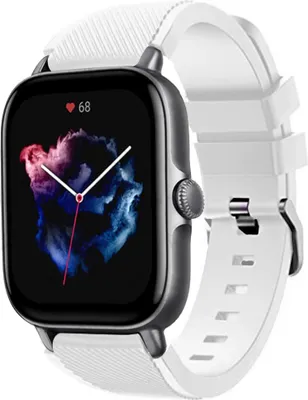 Produktbild von Strap-it Amazfit GTS 3 Silikonarmband (Weiß)