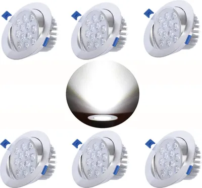 Produktbild von 6 Stück 12W LED Einbaustrahler,Deckenspots Kaltweiß Schwenkbar,Led Spots Einbauleuchte Winkelverstellbar