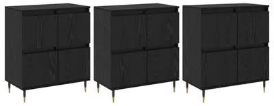 Obrázok produktu pre Úložná skrinka 3 pcs Čierny dub 60 x 35 x 70 cm