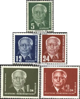 Produktbild von Briefmarken DDR 1952 Mi 322-326 (kompl.Ausg.) Wasserzeichen 2 mit Falz Präsident Wilhelm Pieck (II)
