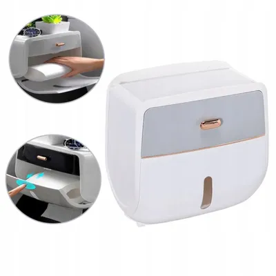 Produktbild von Papierhalter Toilettenpapier-Box Toilettenpapier-Spender Wandmontage Toilettenpapierhalter & Feuchttuchhalter für Badezimmer Küche Waschraum