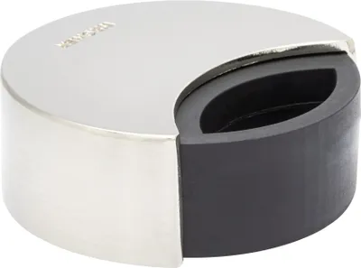 Obrázek produktu pro WAGNER zarážka dveří ŠROUB NEBO LEPIDLO / šroub nebo lepidlo - Ø 50 x 18 mm, kovový vzhled z nerezové oceli, guma - 15515111