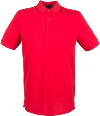 Produktbild von Henbury H101 | Herren Modern Fit Baumwolle Microfine-Piqué Polo Shirt - Farbe: Classic Red - Größe: L