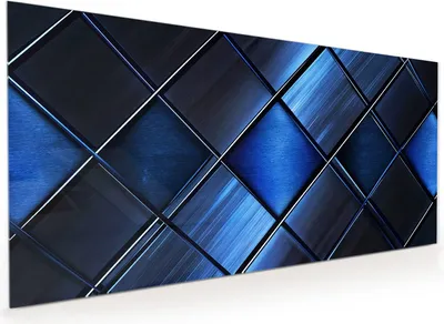 Produktbild von Küchenrückwand Spritzschutz Glas mit Motiv Blaue Kacheln 40 x 40 cm