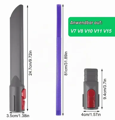 Produktbild von Staubsaugerzubehör 3-tlg. Schlauch, Fugendüse, Adapter V7/V8/V10/V11/V12/V15