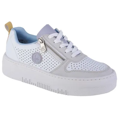 Produktbild von Rieker Damen Sneaker Plateausohle Halbschuhe M1905, Größe:39 EU, Farbe:Weiß