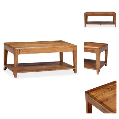 Image de vidaXL Table basse en bois massif 88 x 50 x 38 cm - Tables basses