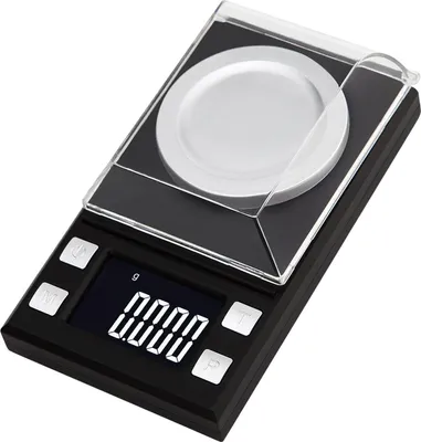 Zdjęcie produktu dla Cyfrowa waga kieszonkowa 50 g/0,001 g, przenośna waga do biżuterii/proszków/małych przedmiotów z 6 jednostkami miary/wyświetlaczem LCD/funkcją tarowania i liczenia sztuk