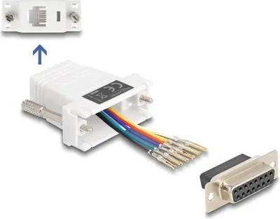 Zdjęcie produktu dla DeLOCK 67088, D-Sub 15, RJ12, Biały