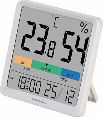 Image de Thermomètre hygromètre avec écran couleur et réveil