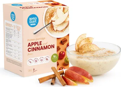 Produktbild von Eiweißbrei ohne Zuckerzusatz – Apfel und Zimt mit hohem Proteingehalt (7 Portionen)