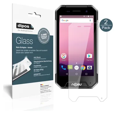 Produktbild von 2x Schutzfolie für Nomu S30 Mini - Anti-Shock 9H Folie dipos Glass Displayfolie
