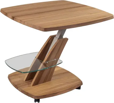 Produktbild von Funktionstisch Castalia höhenverstellbar 70 x 70 x 47-64 Couchtisch Massivholz Kernbuche 16164