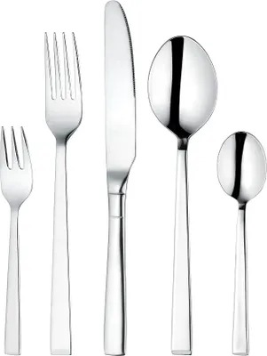 Imagen del producto de Juego de cubiertos para 6 personas, 30 piezas - Acero inoxidable 18/10 - Apto para lavavajillas, diseño moderno - "COPENHAGUE"