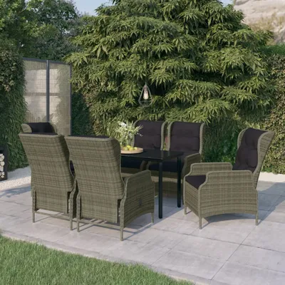 Image de Maison Exclusive - Ensemble de salon de jardin 7 pièces, marron