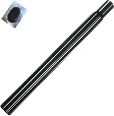 Zdjęcie produktu dla Rowerowa sztyca podsiodłowa Sztyca podsiodłowa z czarnej stali Ø 27,2 mm / 300 mm z łatkami do rur