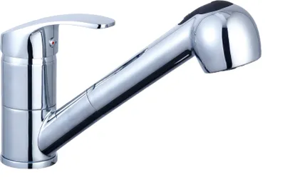 Produktbild von SCHÜTTE Küchenarmatur DIZIANI mit Geschirrbrause, Wasserhahn Küche ausziehbar, Mischbatterie Küche, Spültischarmatur in Chrom