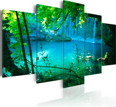 Produktbild von Leinwandbilder 200x100 cm c-A-0002-b-n Vlies Leinwandbild 5 tlg Kunstdruck modern Wandbilder XXL Wanddekoration Design Wand Bild LANDSCHAFT WASSER SEE NATUR
