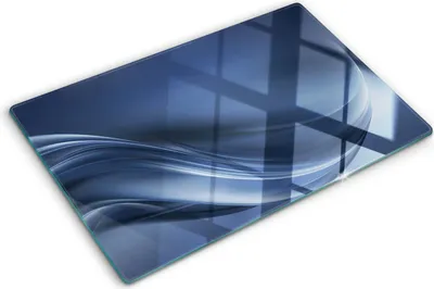 Obrázek produktu pro Kryt varné desky – Kryt na indukční desku – Ochranná skleněná deska – 80x52 cm– Skleněné ochranné desky na sporák –Tvrzené sklo –Šedá vlna