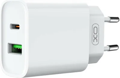 Obrázok produktu pre Nástenná nabíjačka XO CE02A PD 20W QC 3.0 18W 1x USB 1x USB-C biela