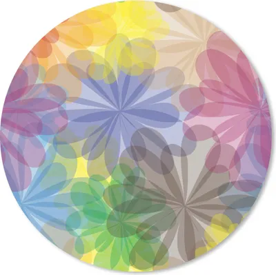 Produktbild von MuchoWow® Mauspad Mousepad Regenbogen - Blumen - Abstrakt - Muster 50x50 cm - Mousepads - Maus Mat - Pad - Mausunterlage - Vinyl