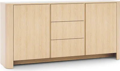 Produktbild von Sideboard, Vicenza Eiche, 103 x 39 x 132 cm | Modernes Möbelstück mit abgerundeten Kanten