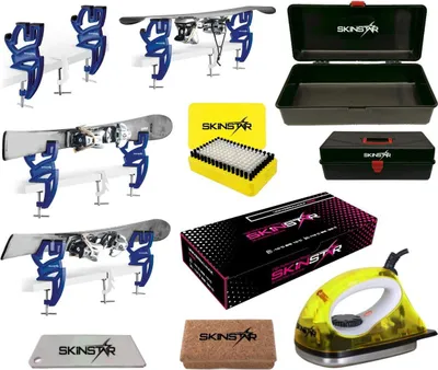 Produktbild von SKINSTAR Skipflege Skiwachs-Set Professional Skispanner Wachseisen Wachs inkl. Wachskoffer